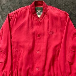 Rare Woods & Irons Golf Jacket Italian Silk Size L